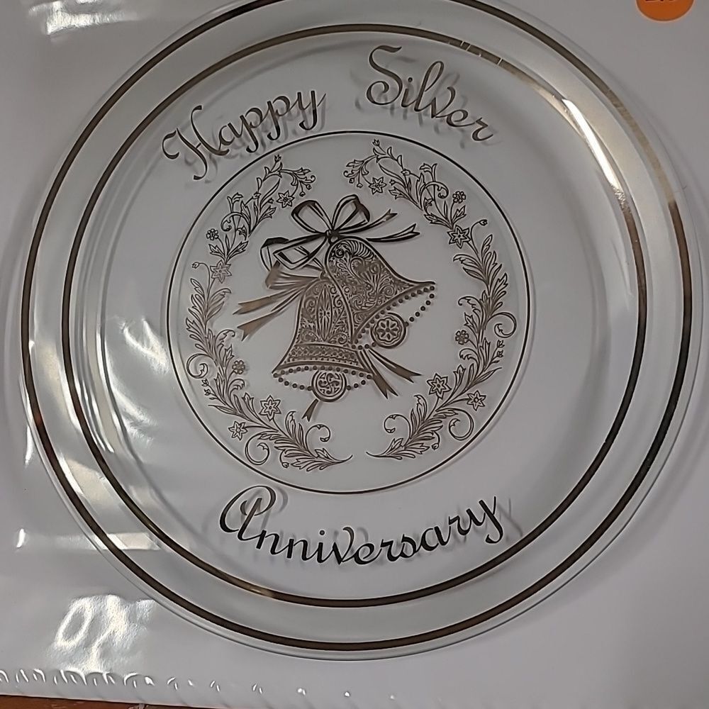 Happy Silver Anniversary  Plate
